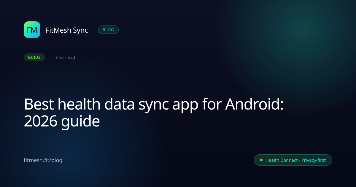 Best health data sync app for Android: 2026 guide · FitMesh