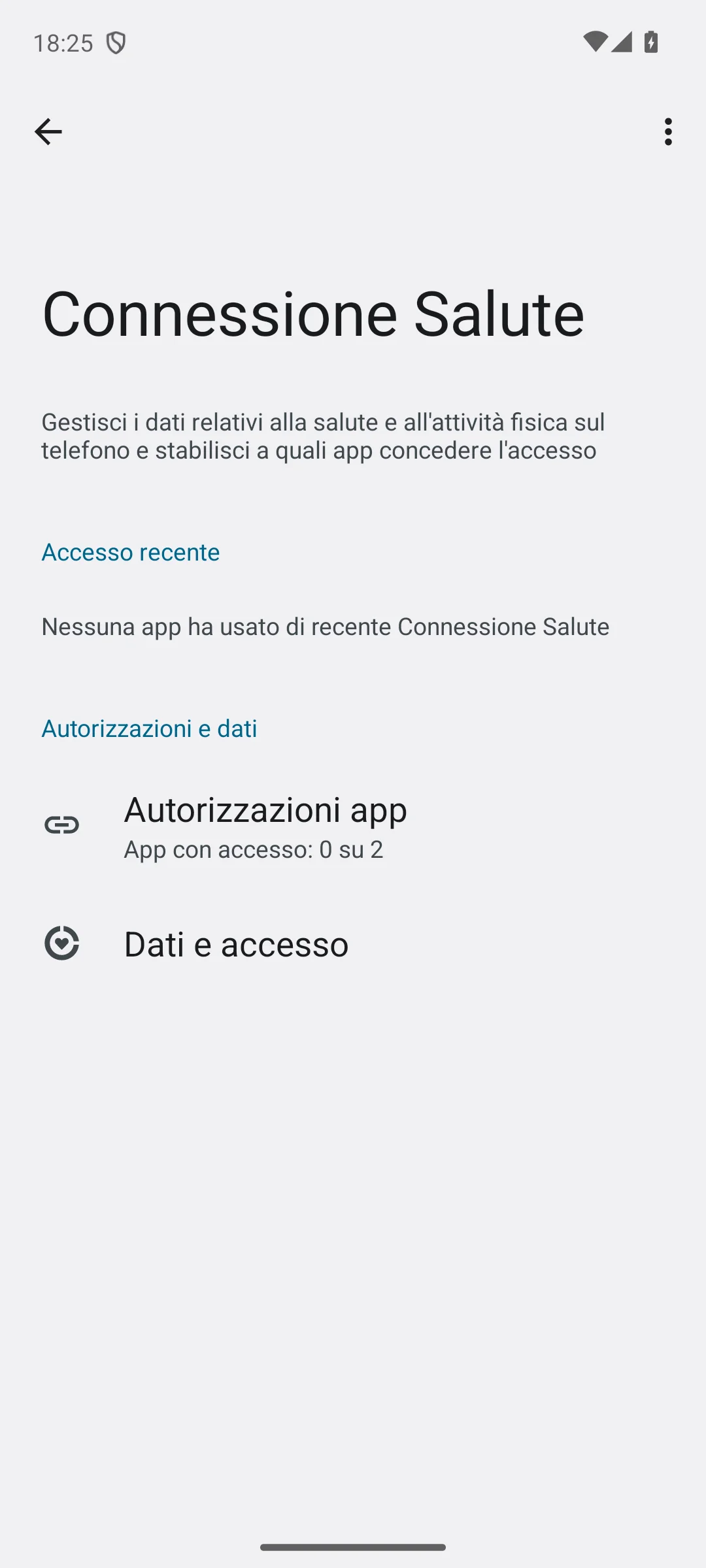 Health Connect home screen displaying App permissions section
